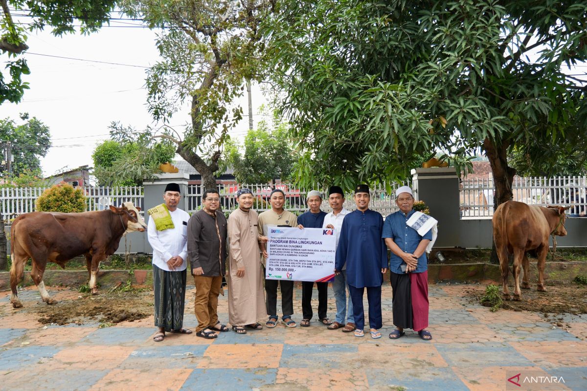 KAI Tanjungkarang salurkan TJSL berupa hewan kurban