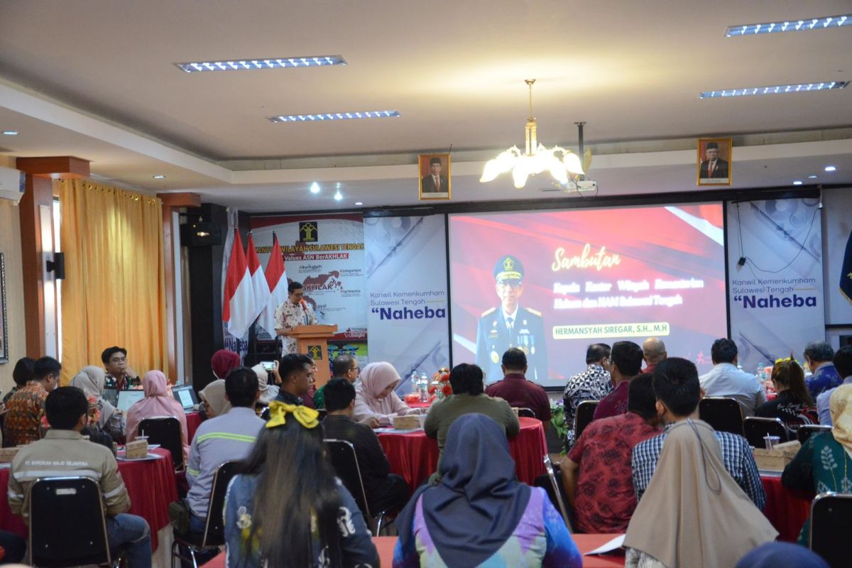 Kanwil Kemenkumham Sulteng gelar sosialisasi strategi nasional bisnis dan HAM