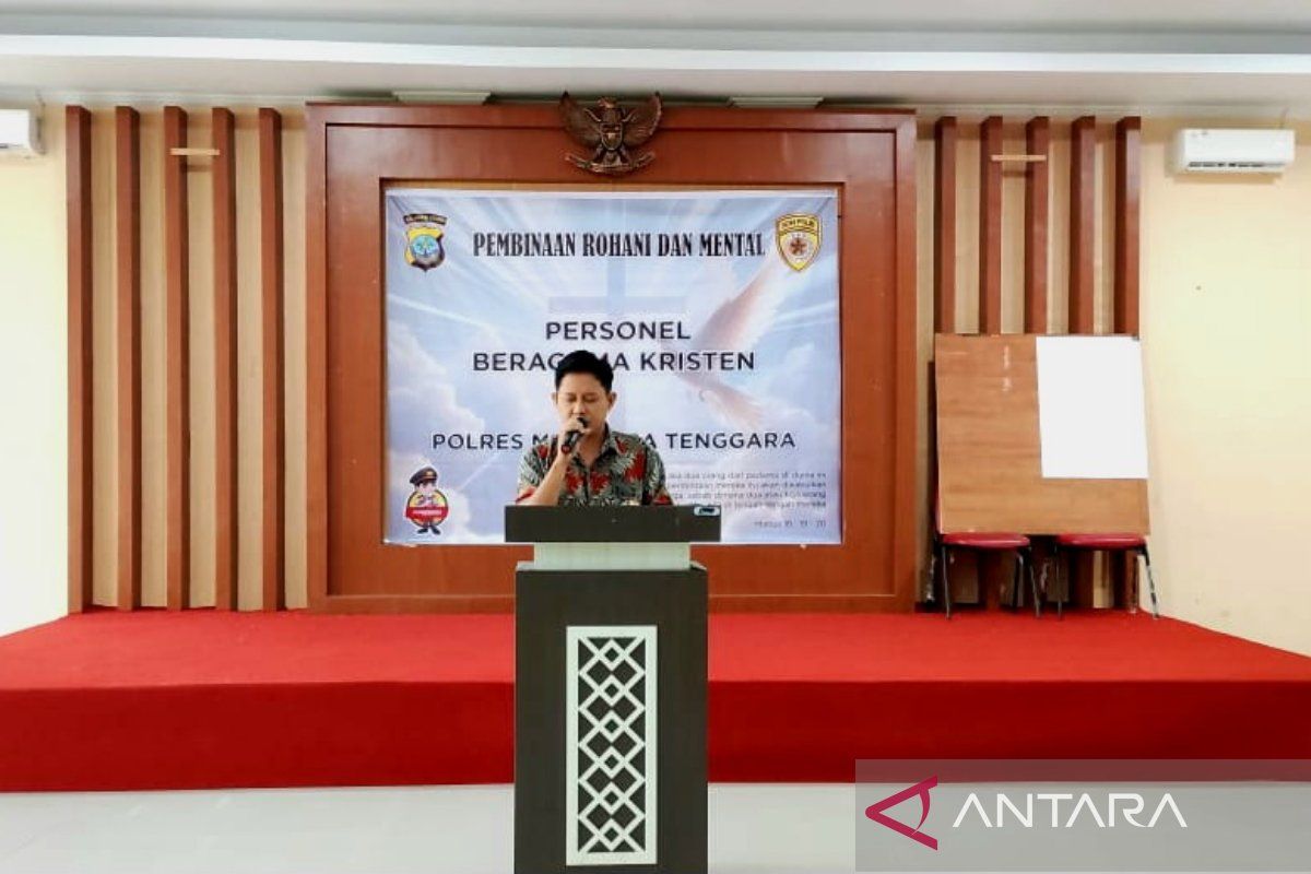 Kemenag perkuat pemahaman nilai kristiani bagi anggota Polres Minahasa Tenggara