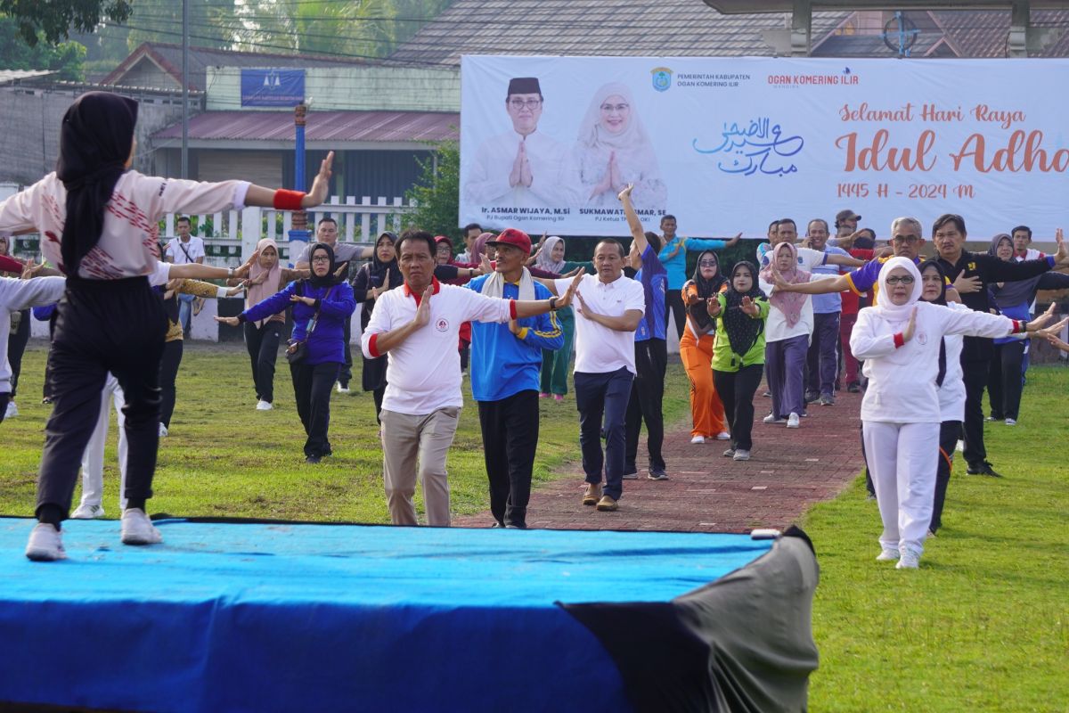 Pemkab OKI gencarkan olahraga senam dukung budaya hidup sehat