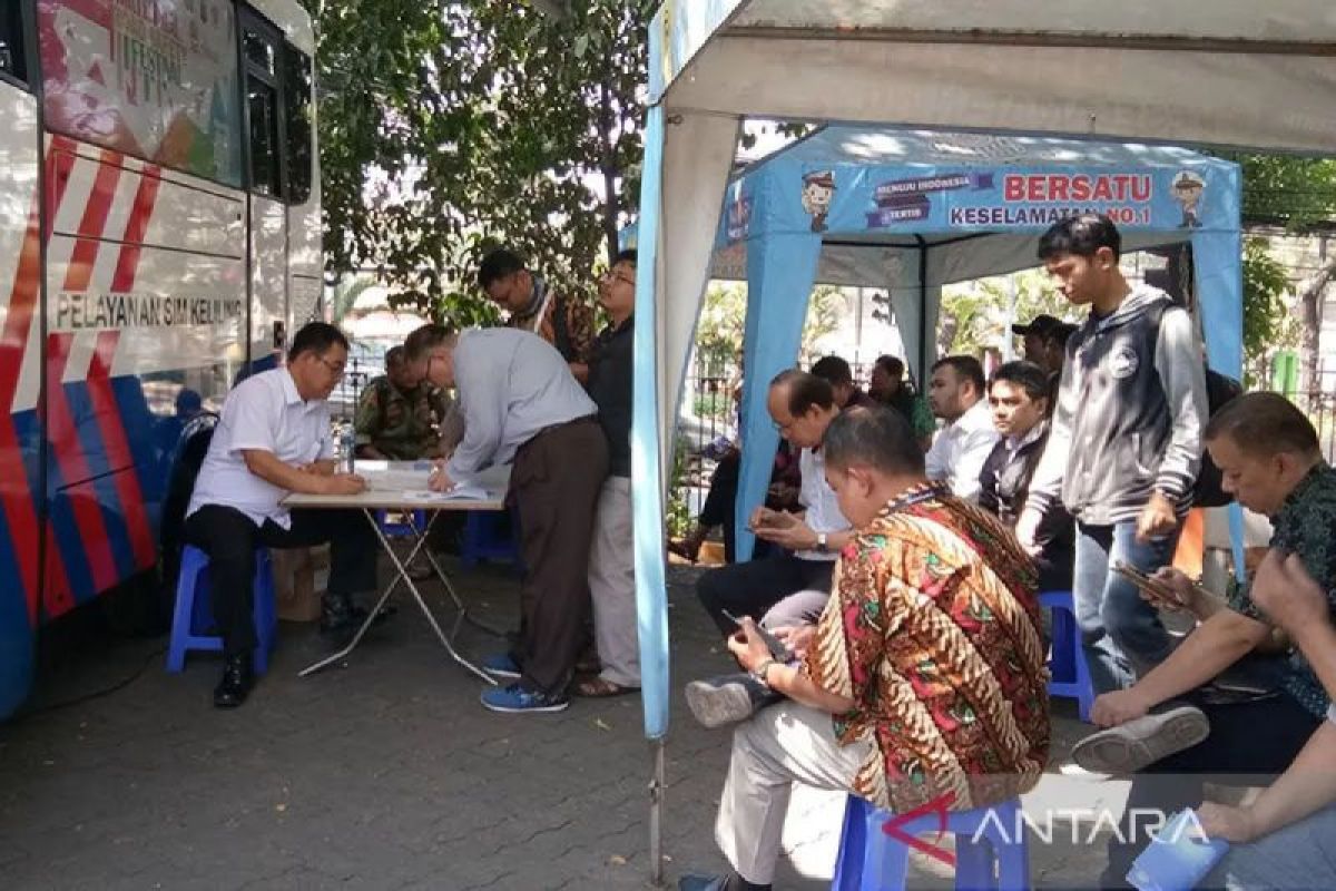 Rabu, layanan SIM keliling tersedia di lima titik di Jakarta