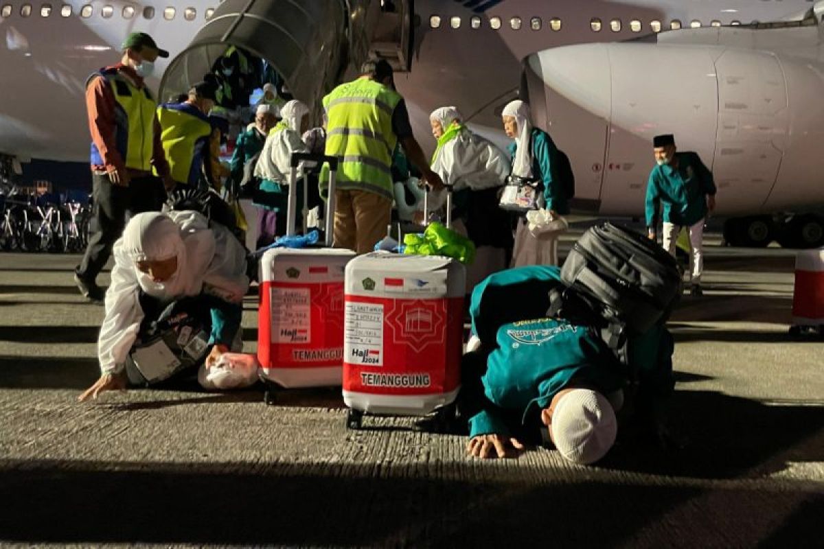 Kloter 1 Debarkasi Solo tiba kembali di tanah air