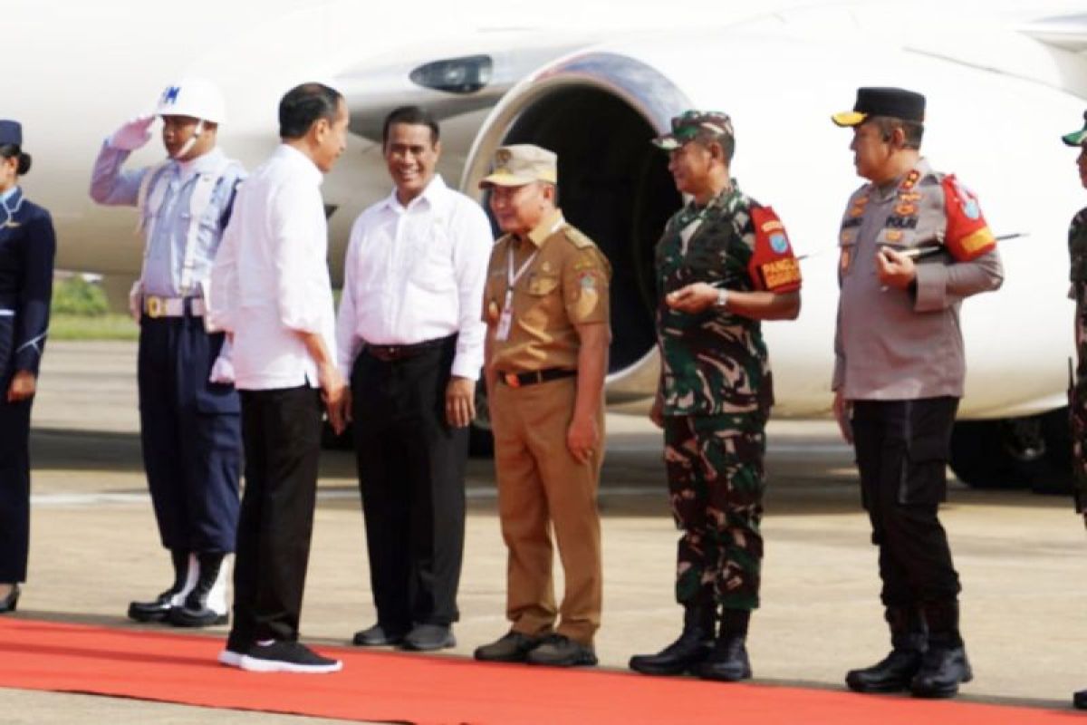 Gubernur sambut kedatangan Presiden Joko Widodo di Kalimantan Tengah