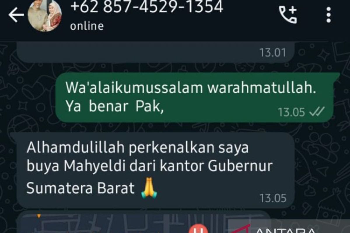 Pemprov Sumbar laporkan penipu mencatut nama gubernur