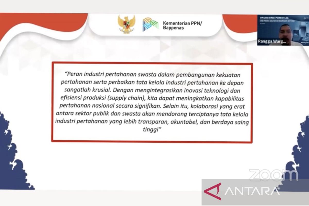 Bappenas: Komonalitas dukung penguatan industri pertahanan nasional