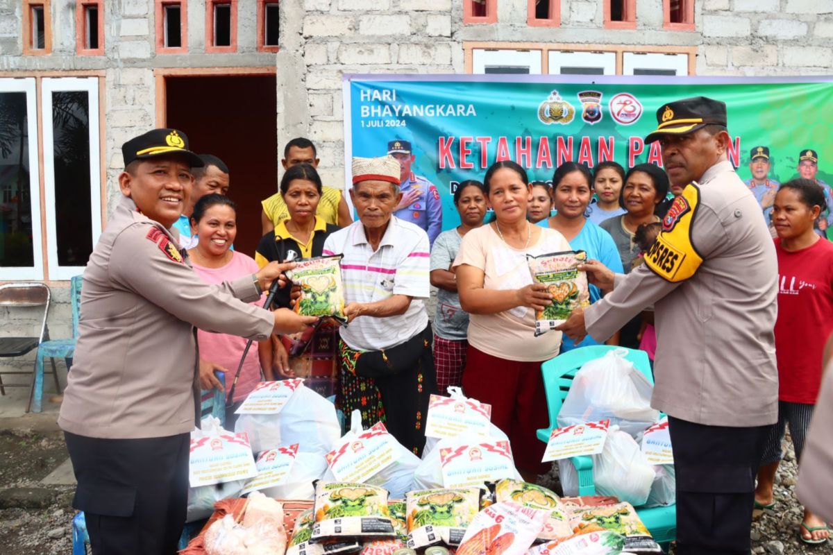 Polres Matim  beri bantuan bibit tanaman dukung ketahanan pangan