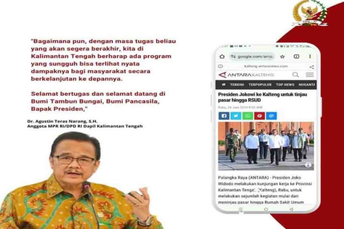 Teras Narang: Kehadiran Presiden RI harus berdampak nyata terhadap pembangunan di Kalteng