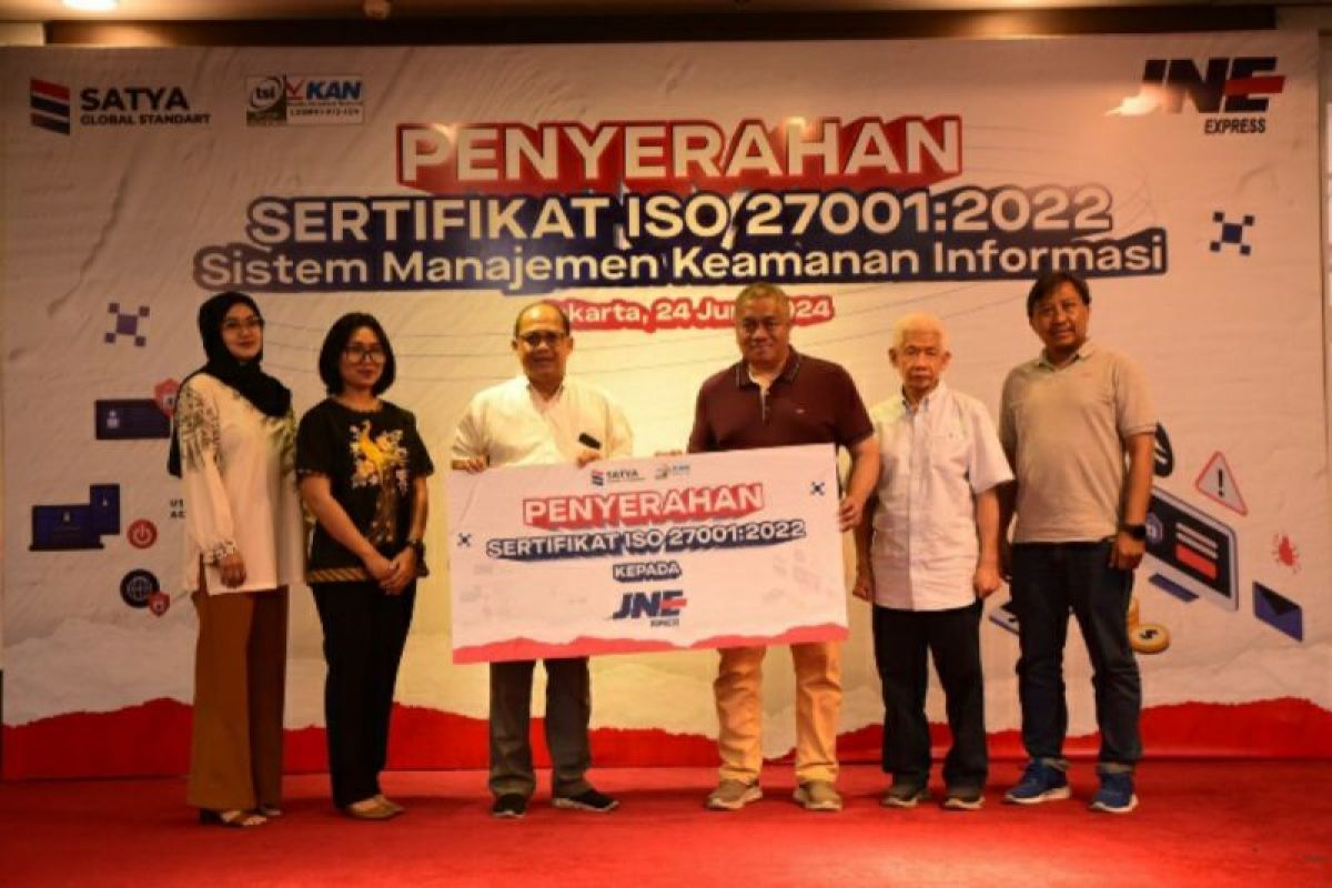 JNE raih ISO 27001:2022 untuk Sistem Manajemen Keamanan Informasi