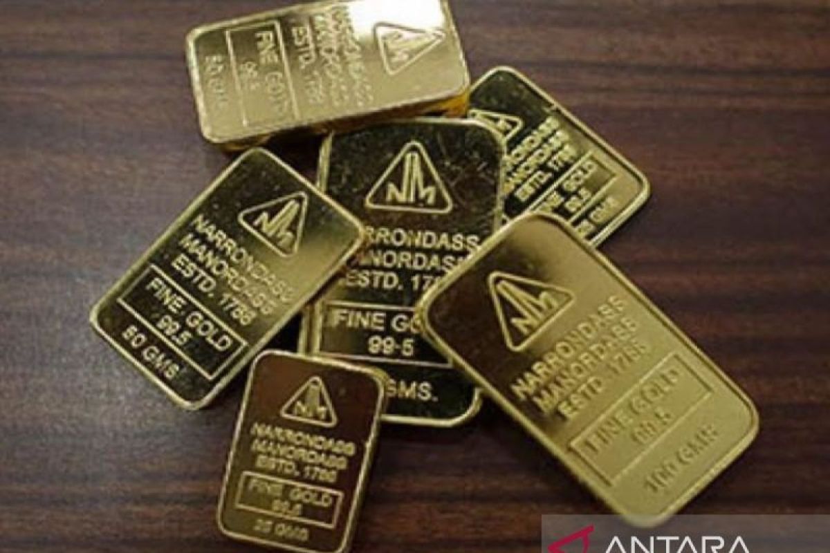 Harga emas Antam naik Rp13.000 jadi Rp1,399 juta per gram