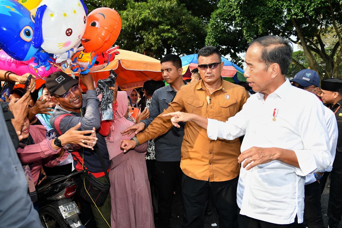 Warga Kotabumi sambut kunjungan Jokowi ke Pasar Sentral