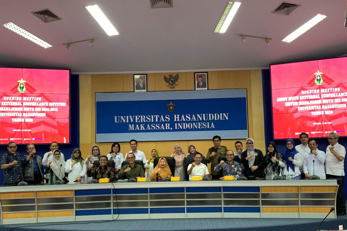 Unhas bersiap menjalani audit mutu eksternal ISO 9001:2015