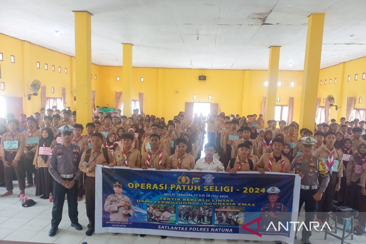 Polres Natuna kampanyekan tertib berlalu lintas di kalangan pelajar