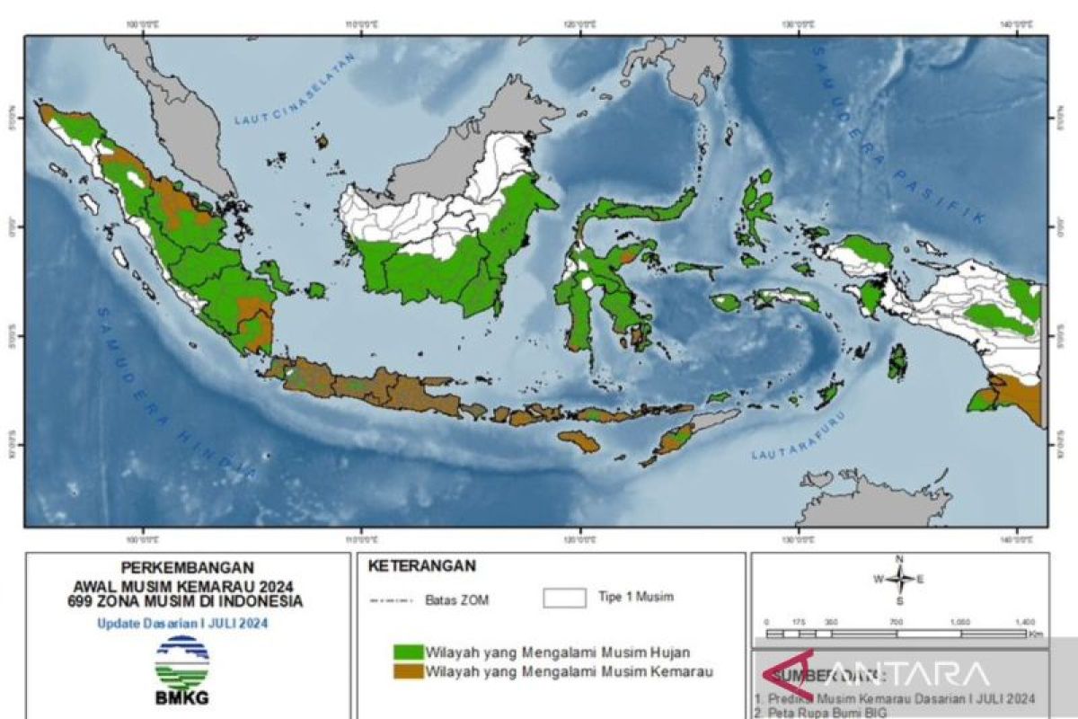 Potensi hujan meningkat akhir Juli-Agustus 2024 di DKI Jakarta