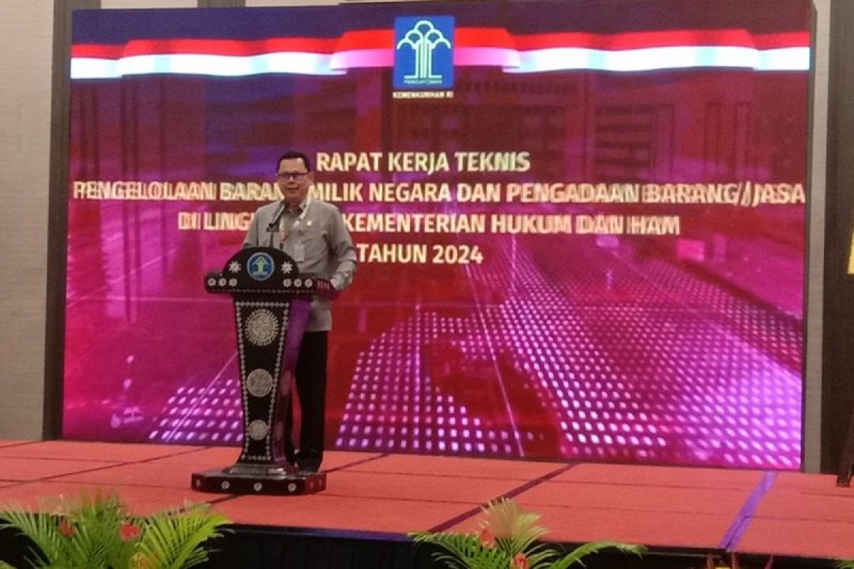 Kanwil Kemenkumham Sulsel ikuti rakernis BMN 2024