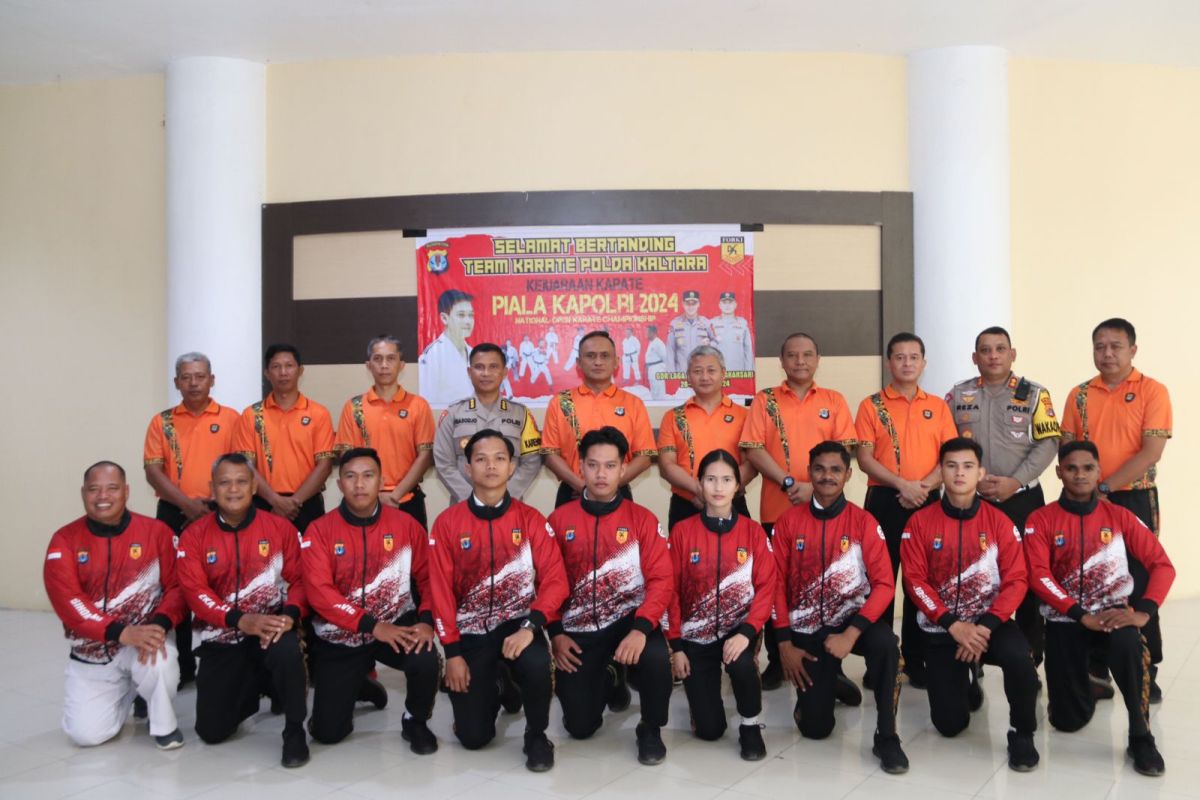 Pelepasan Tim Karate Polda Kaltara untuk Kejuaraan Karate Kapolri Cup 2024