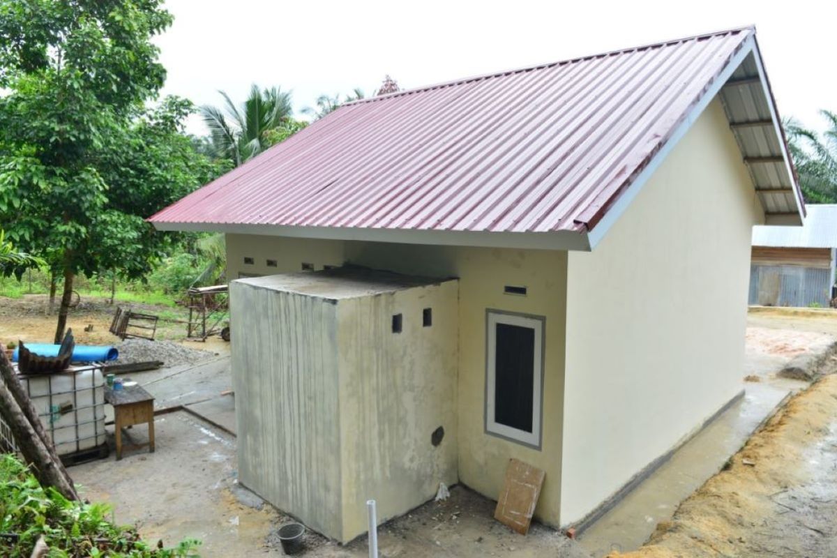 35 rumah korban kebakaran di Rokan Hilir dibangun