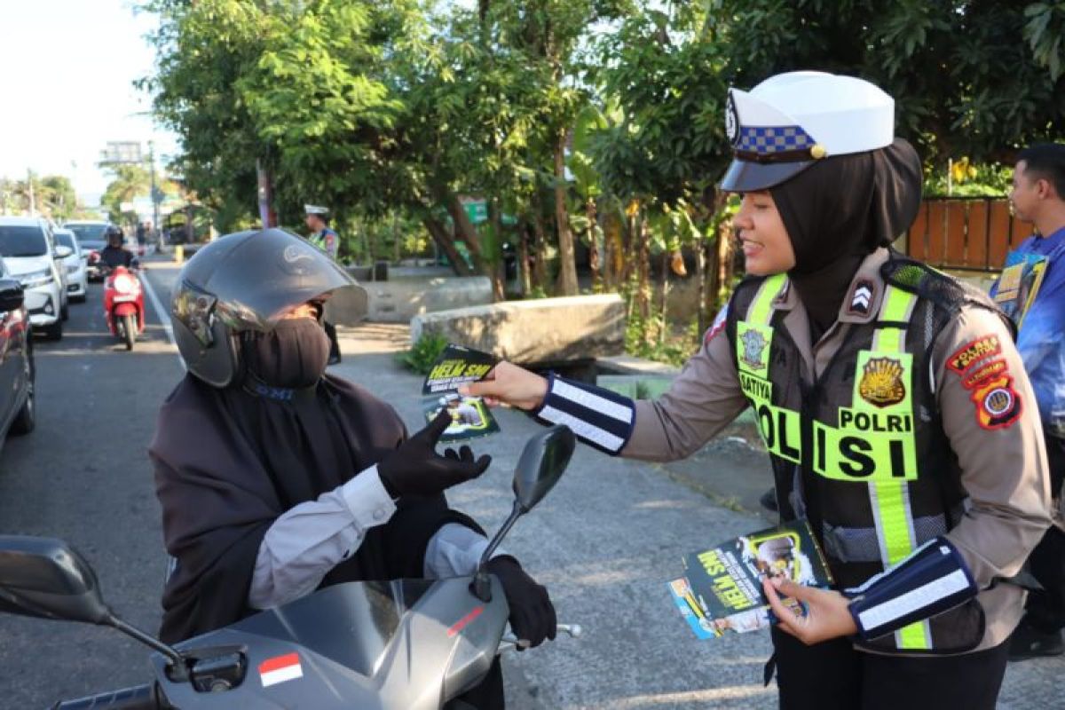 Polres Bantul mengedukasi warga pentingnya kepatuhan berlalu lintas