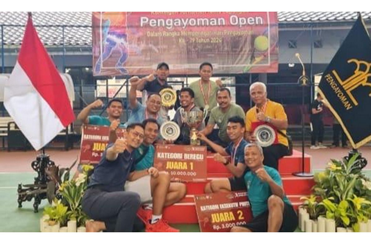 Kakanwil apresiasi Kemenkumham Sulsel juara umum  turnamen tenis Hari Pengayoman 2024