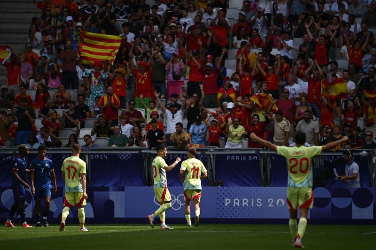 Olimpiade Paris 2024 - Spanyol pastikan tempat perempat final sepak bola putra