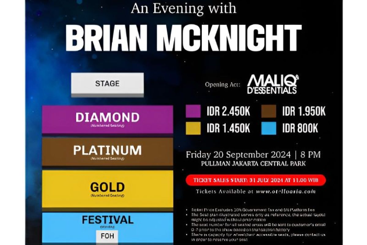 Brian McKnight segera gebrak Jakarta sapa fans