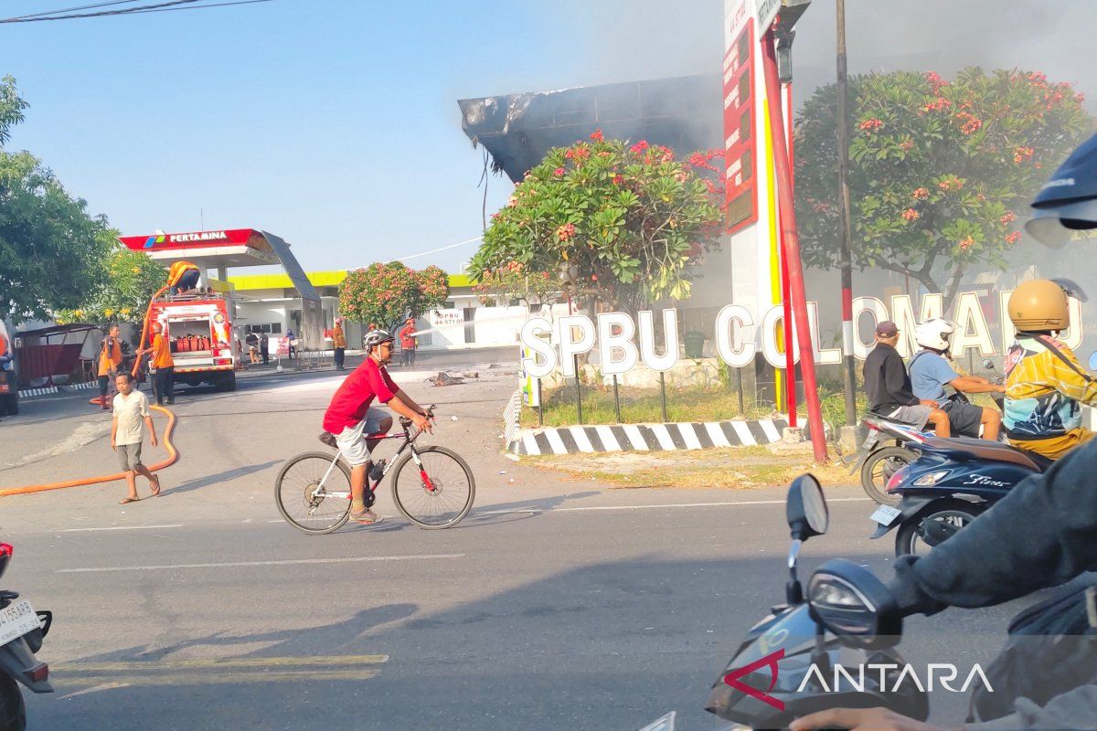 SPBU Colomadu Karanganyar terbakar, satu orang luka bakar