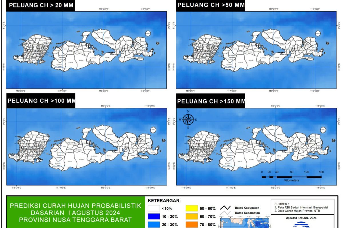 Hujan di NTB disebabkan gelombang Equatorial Rossby aktif