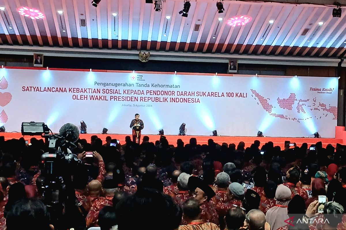 Jusuf Kalla sebut 93 persen kebutuhan darah nasional telah terpenuhi