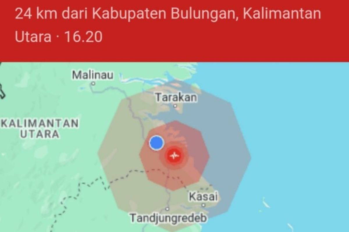 Kaltara digoncang gempa, dirasa hingga KTT dan Berau