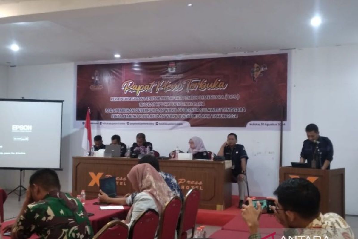 KPU Kolaka tetapkan daftar pemilih sementara pilkada