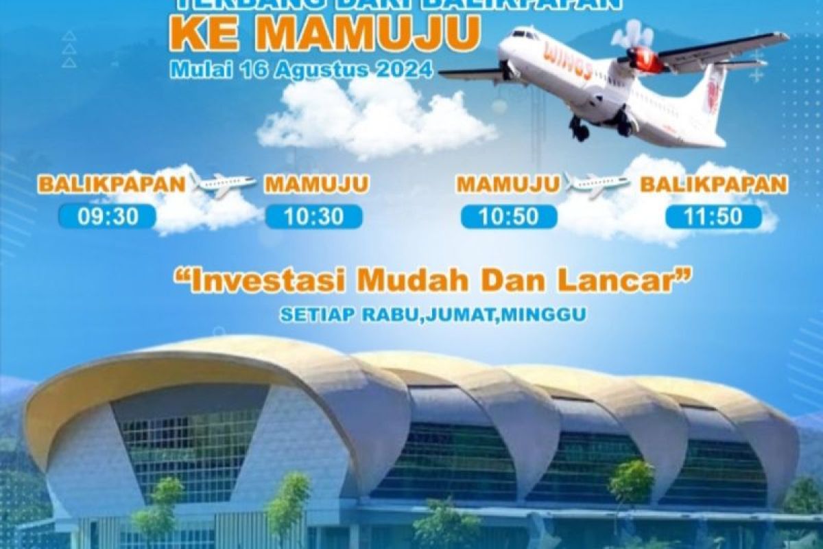 Wings Air layani rutepenerbangan Mamuju-Balikpapan mulai 16 Agustus