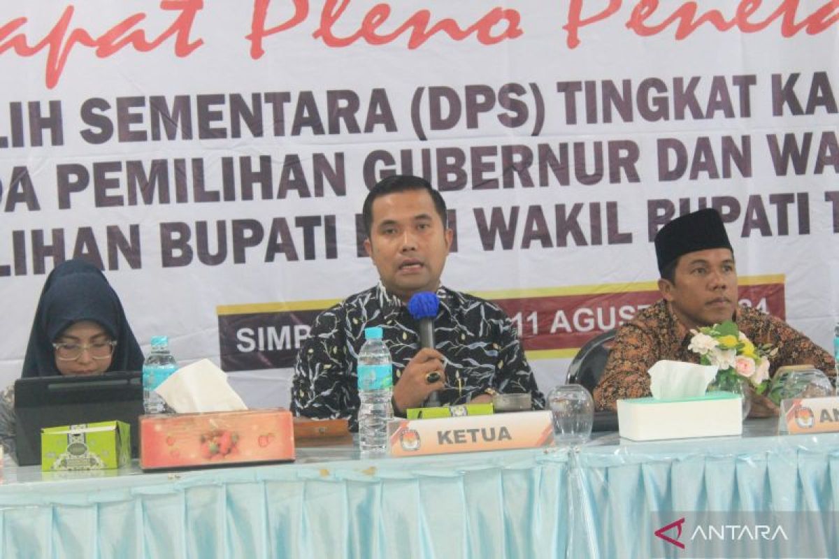 KPU Pasaman Barat tetapkan DPS Pilkada 312.341 pemilih