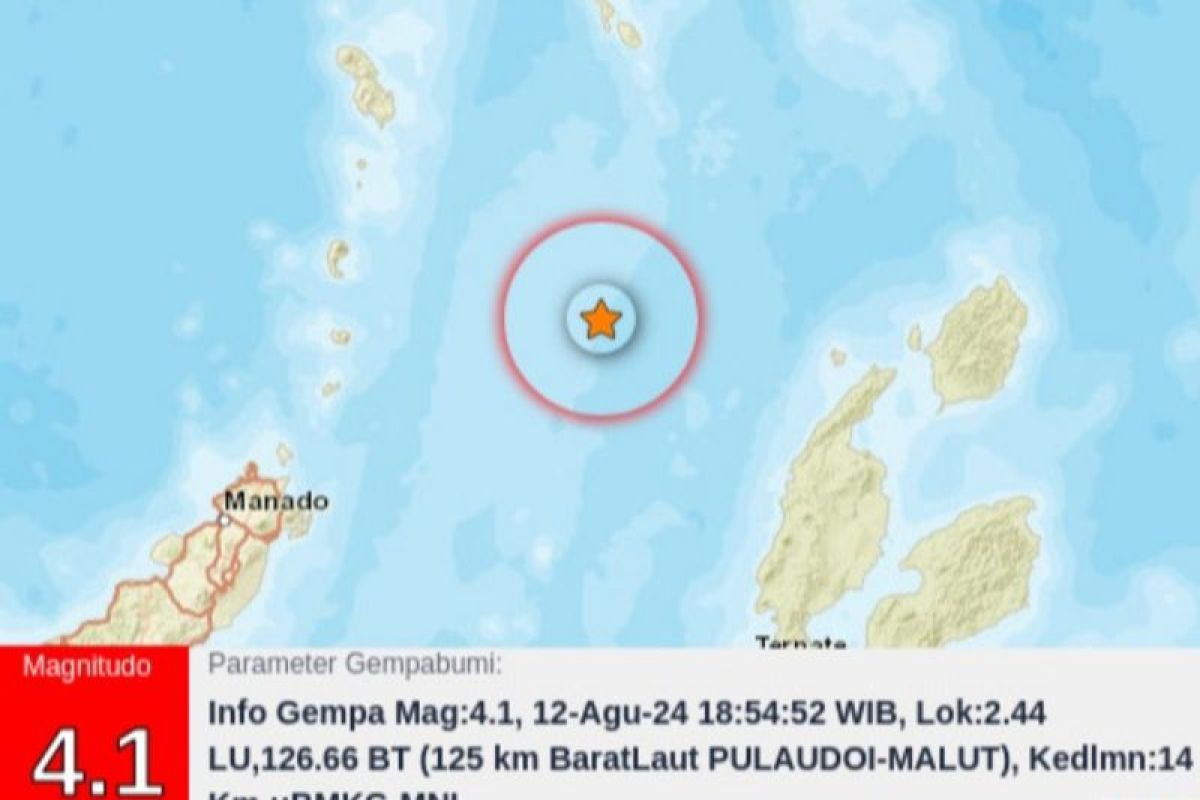 Gempa Batang Dua di Ternate akibat deformasi batuan Lempeng Laut Maluku