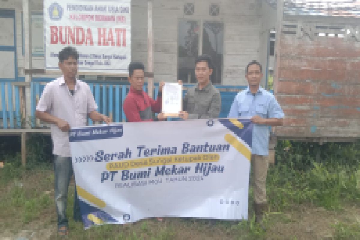 PT BMH bantu pembangunan sekolah PAUD di Desa Sungai Ketupak