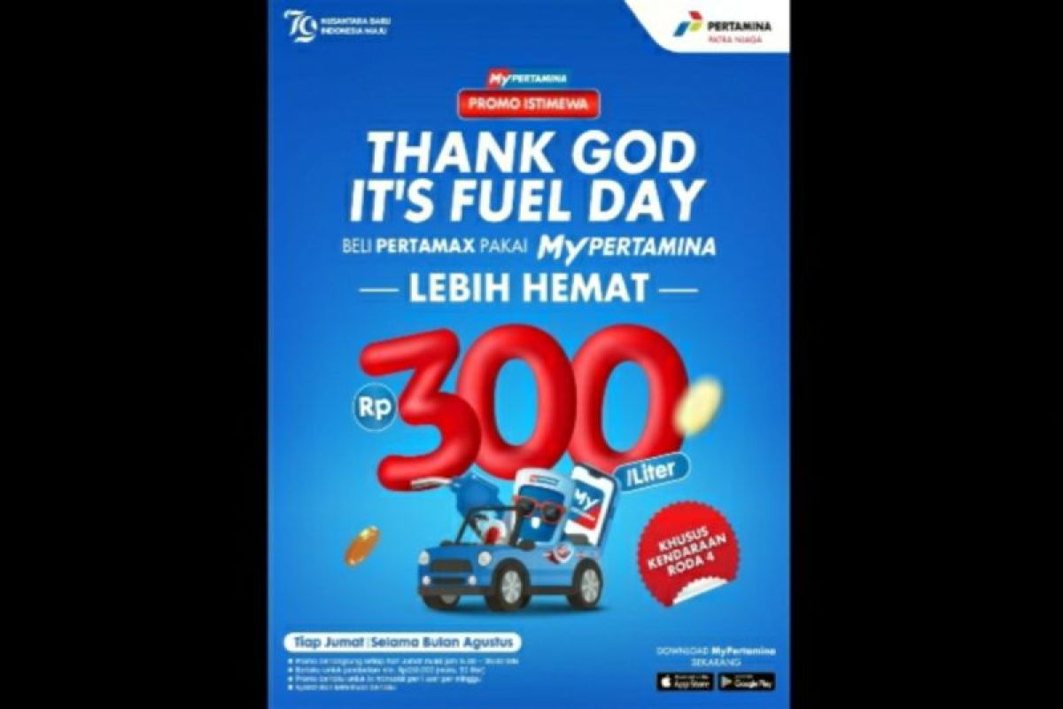 Rayakan HUT RI, MyPertamina promo voucher hingga cashback di Jateng & DIY