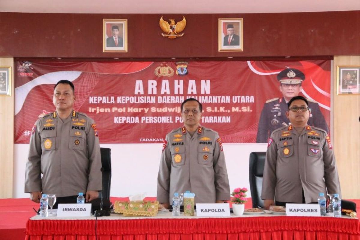 Kapolda Kaltara Memberikan Arahan Kepada Personel Polres Tarakan