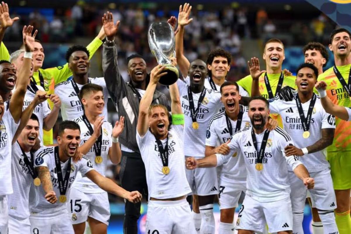 Real Madrid juara Piala Super Eropa 2024