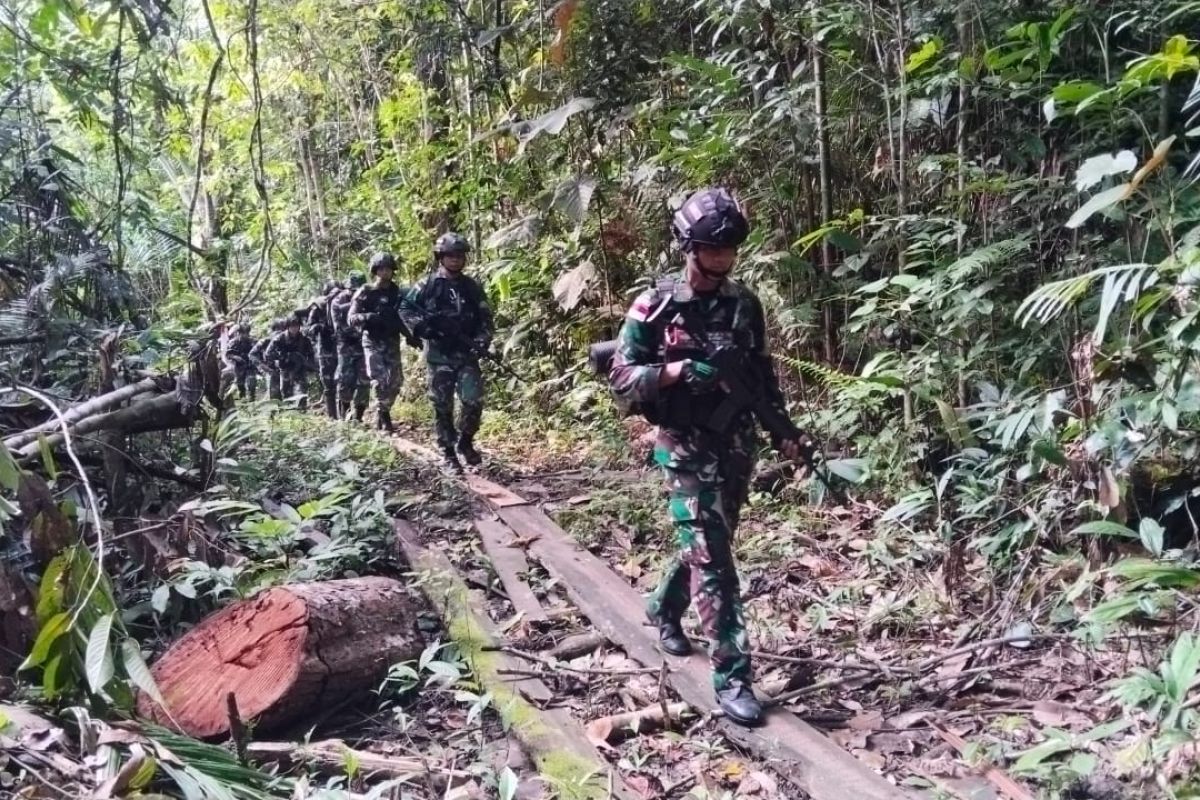 Satgas Pamtas RI-PNG gelar patroli patok batas negara