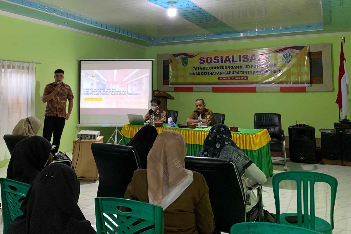 Gandeng Bendahara Puskesmas, Pajak Tembilahan sosialisasi NPWP