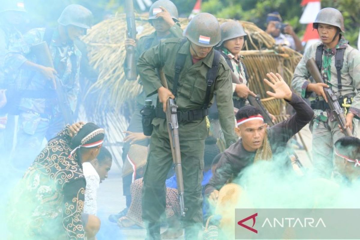 Satgas Pamtas Yonif 122: Teatrikal kemerdekaan pemupuk patriotisme