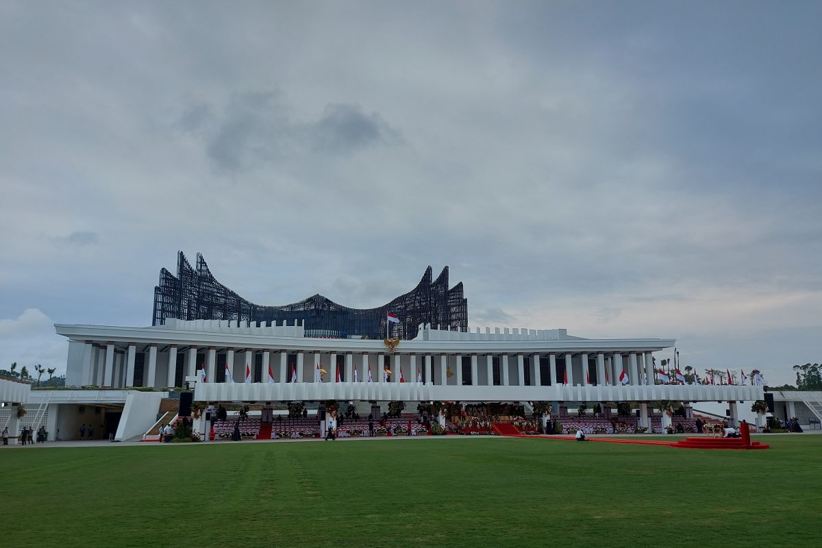 Lapangan Istana IKN terlihat memukau jelang detik Proklamasi