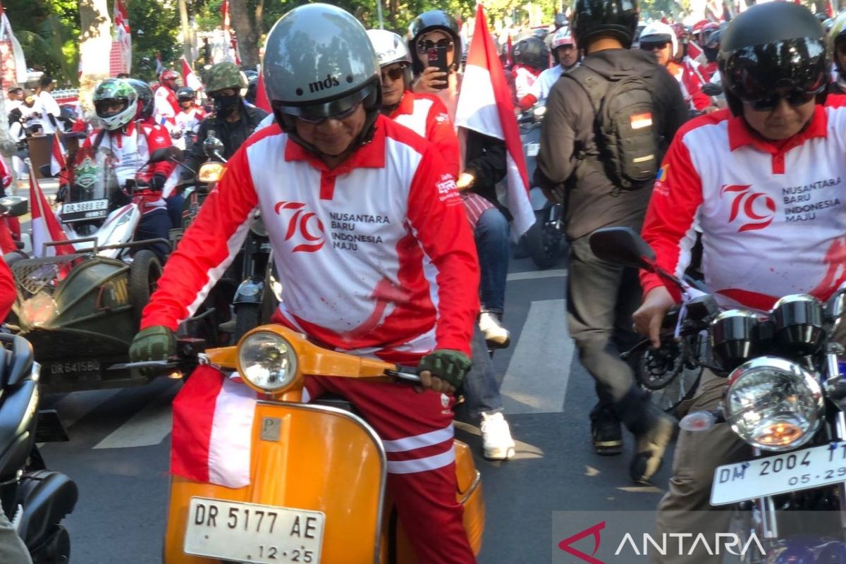 Pj Gubernur NTB pimpin Riding Merdeka peringati HUT RI