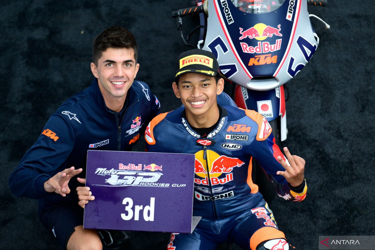 Veda Ega Pratama meraih podium perdana di Red Bull Rookies