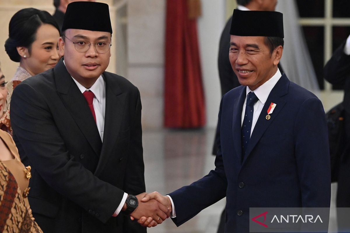 Presiden Jokowi melantik Angga Raka Prabowo jadi Wamenkominfo