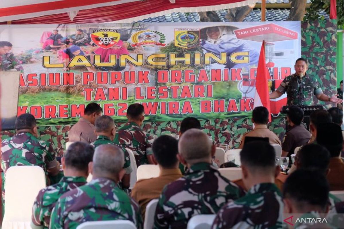 TNI dirikan stasiun pupuk organik cair Tani Lestari di Lombok Timur