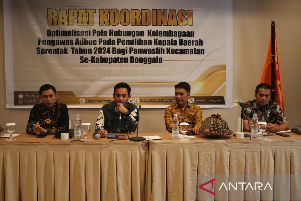 Bawaslu Kabupaten Donggala ajak panwascam kompak awasi tahapan Pilkada 2024