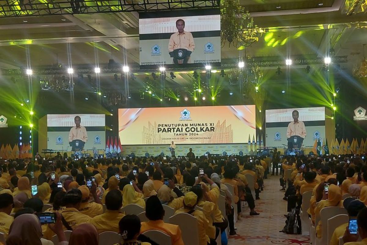 Presiden Jokowi menutup pelaksanaan Munas Golkar 2024