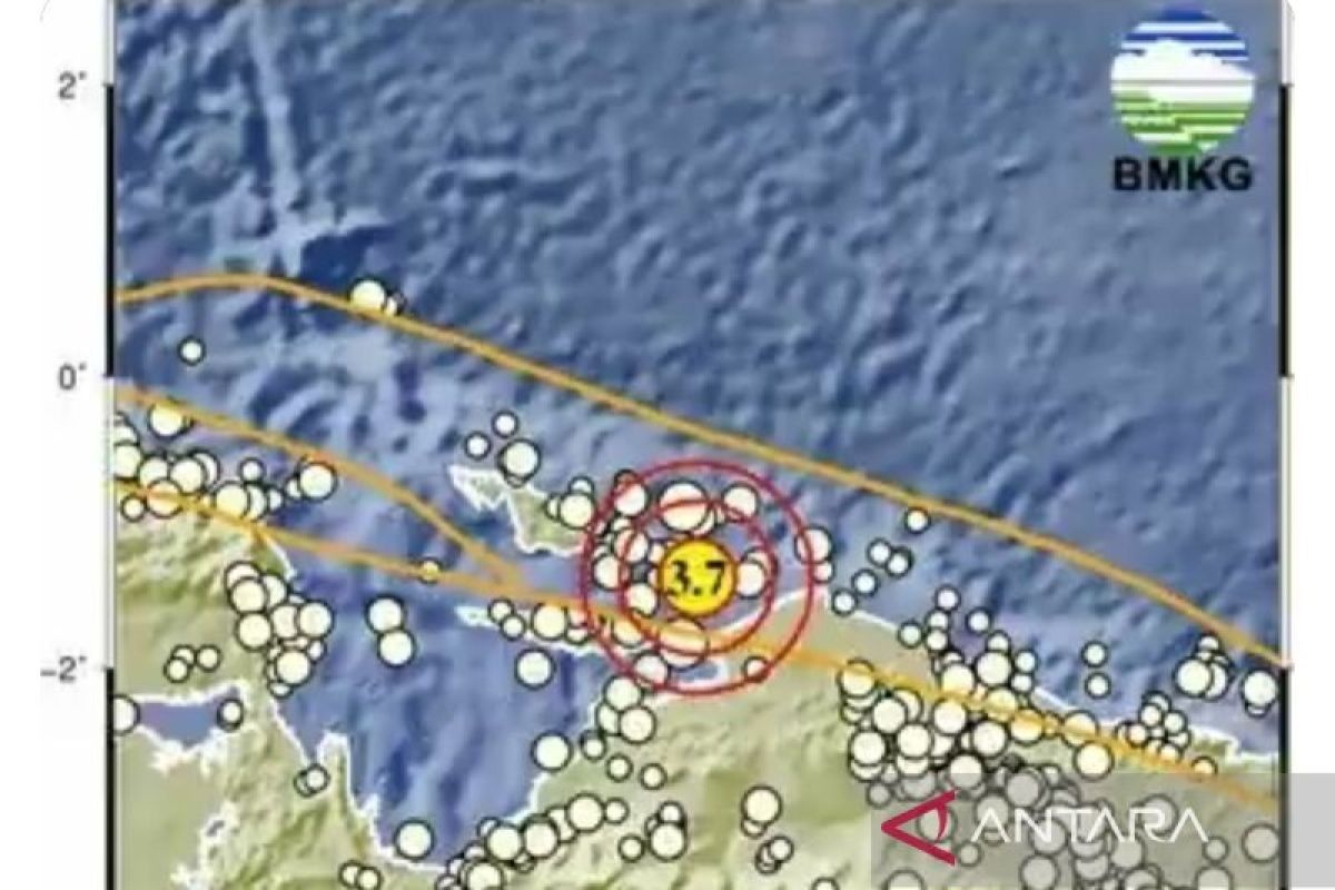 Gempa bumi magnitudo 3,7 guncang Kepulauan Yapen Papua