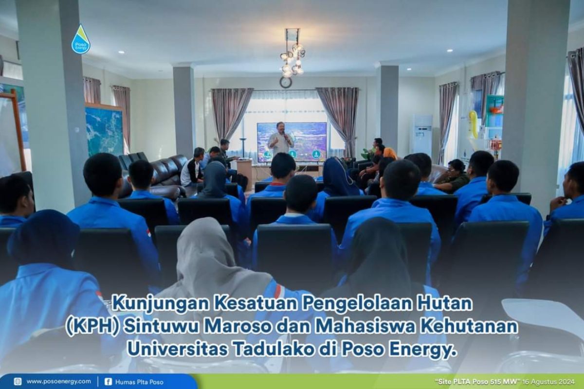 Poso Energy terima kunjungan dari KPH dan Mahasiswa Falkutas Kehutanan Untad