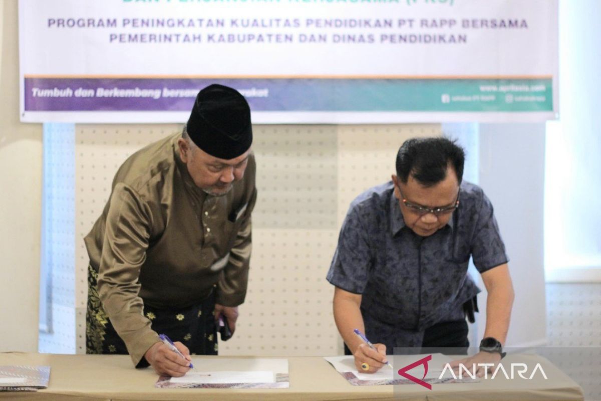 Plt Bupati Meranti tandatangani MoU dan PKS dengan PT RAPP tingkatkan mutu pendidikan