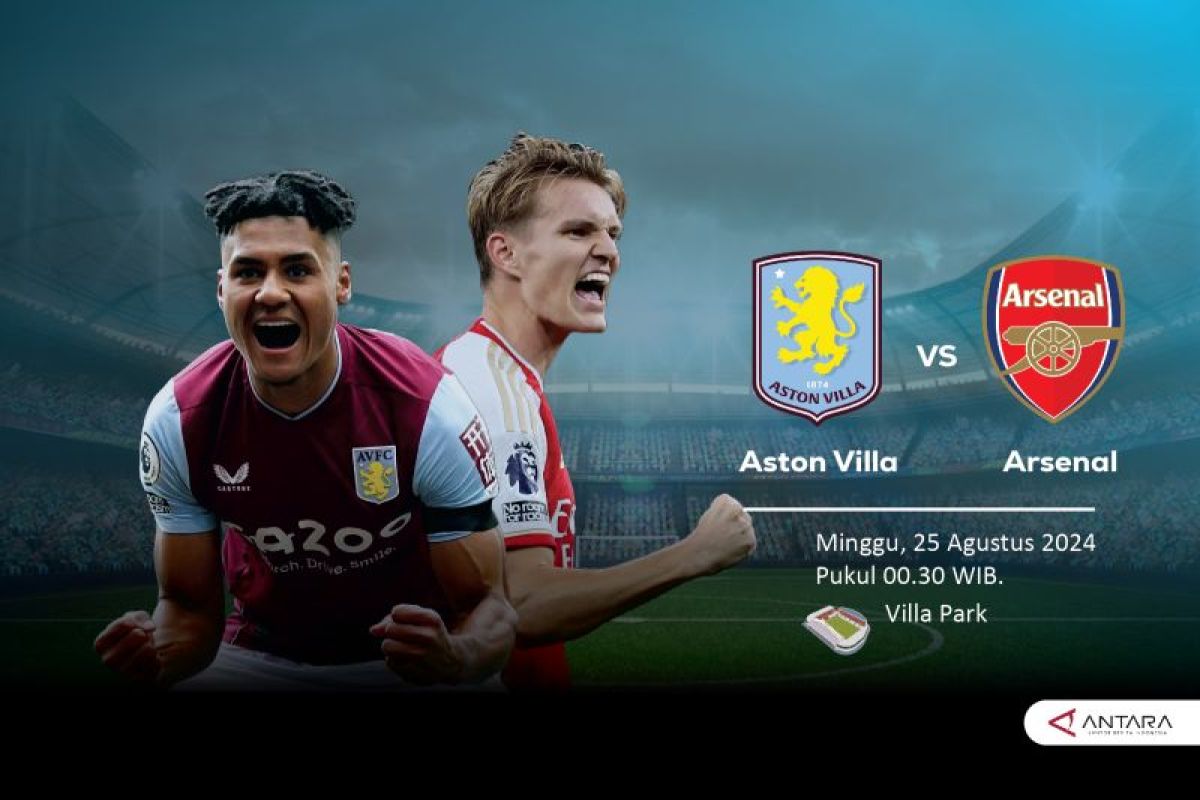 Prediksi Aston Villa vs Arsenal, skor, head to head dan susunan pemain